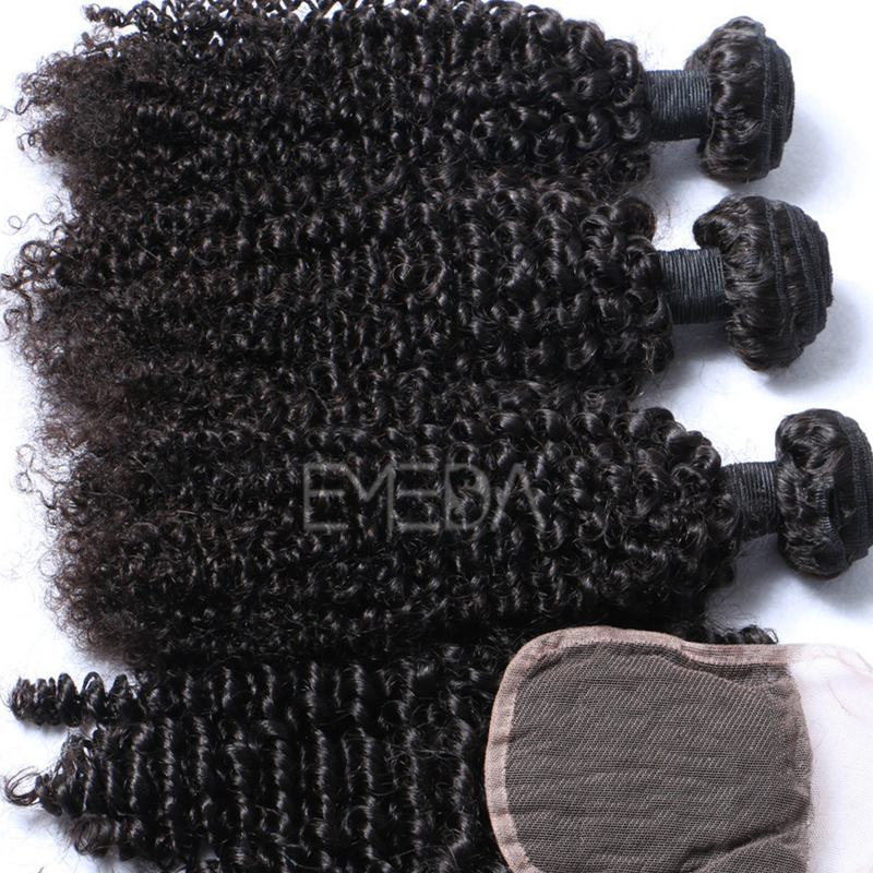 Kinky curl hair bulk curly hair natural black Afro bundles YL294 